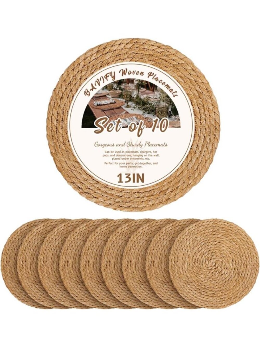 , Woven Chargers for Dinner Plates